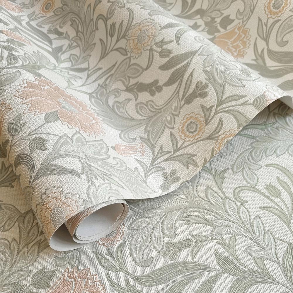 Holden Decor Bilbury Sage and Coral Wallpaper Image 2