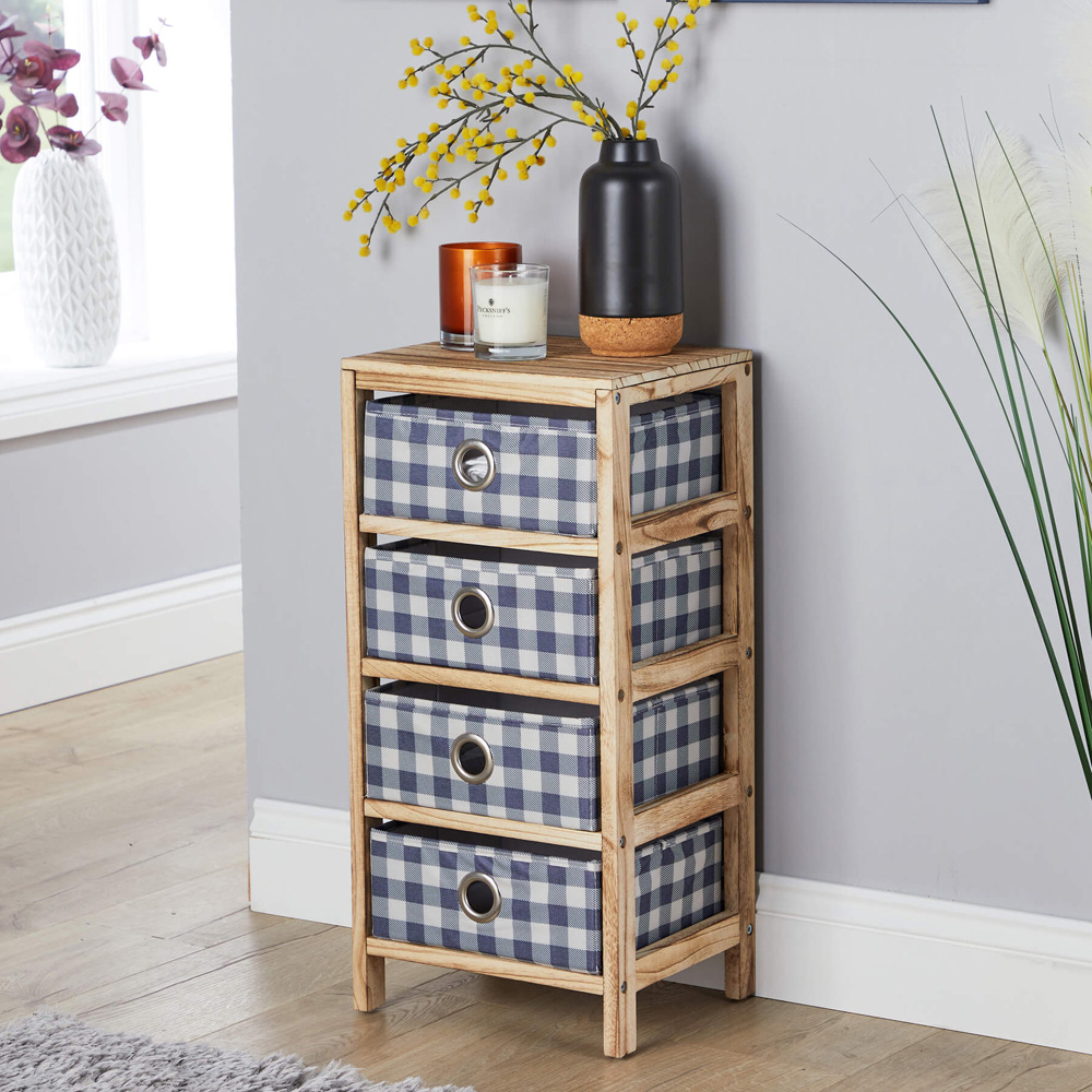 Home Source Weybourne 4 Drawer Fabric Storage Unit Image 6