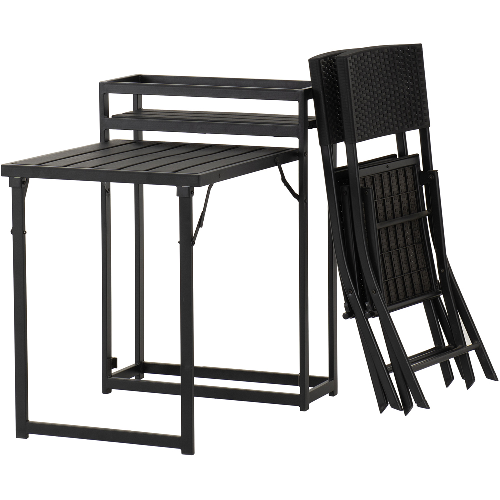 Seconique 3 Piece Black Foldaway Garden Set Image 3