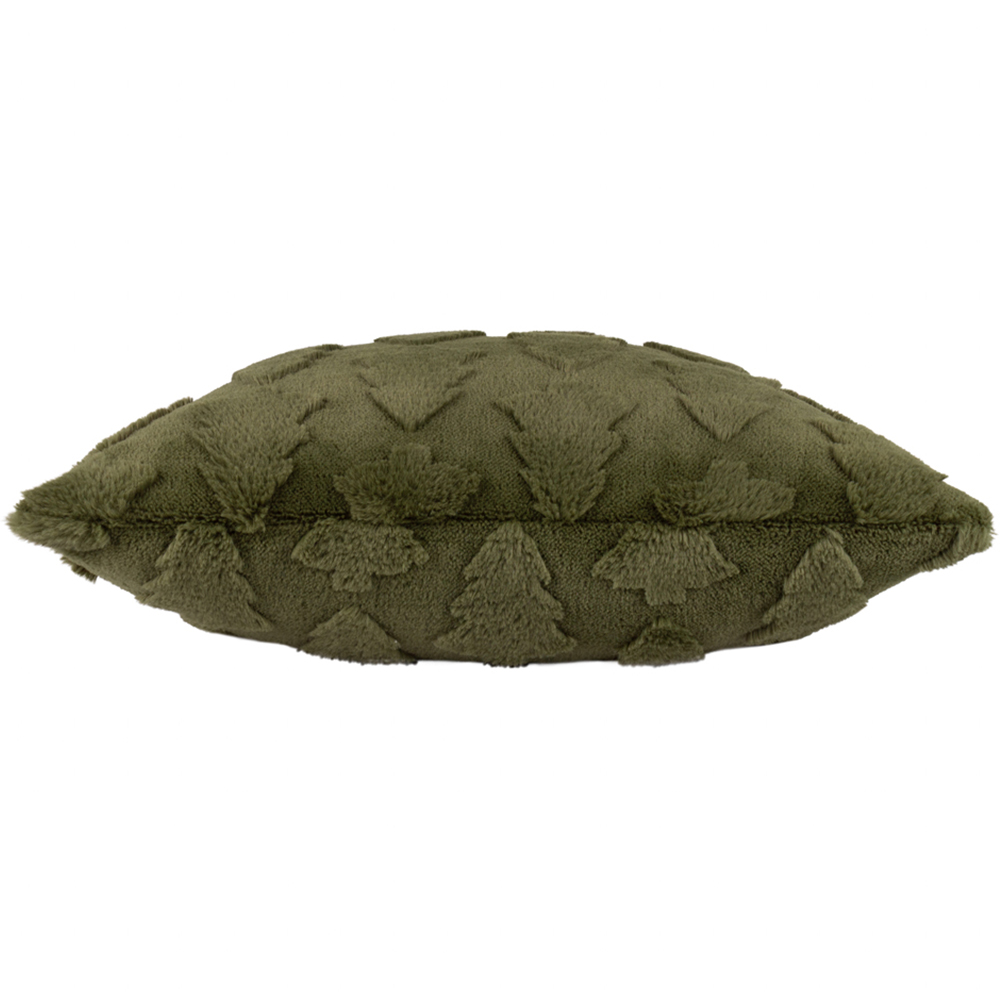 Furn Forest Green Pines Faux Fur Cushion 50 x 50cm Image 3