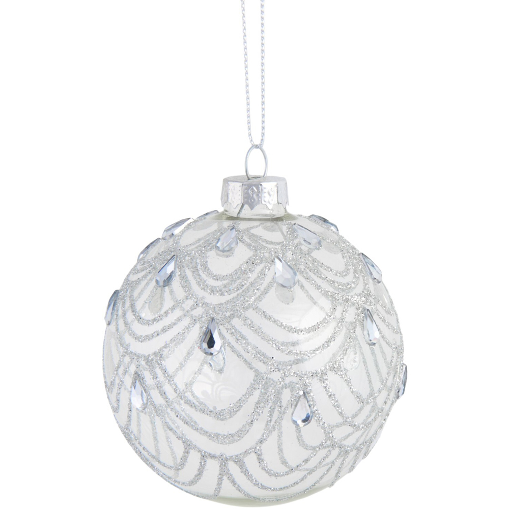 Silver Embellished Bauble Image 4