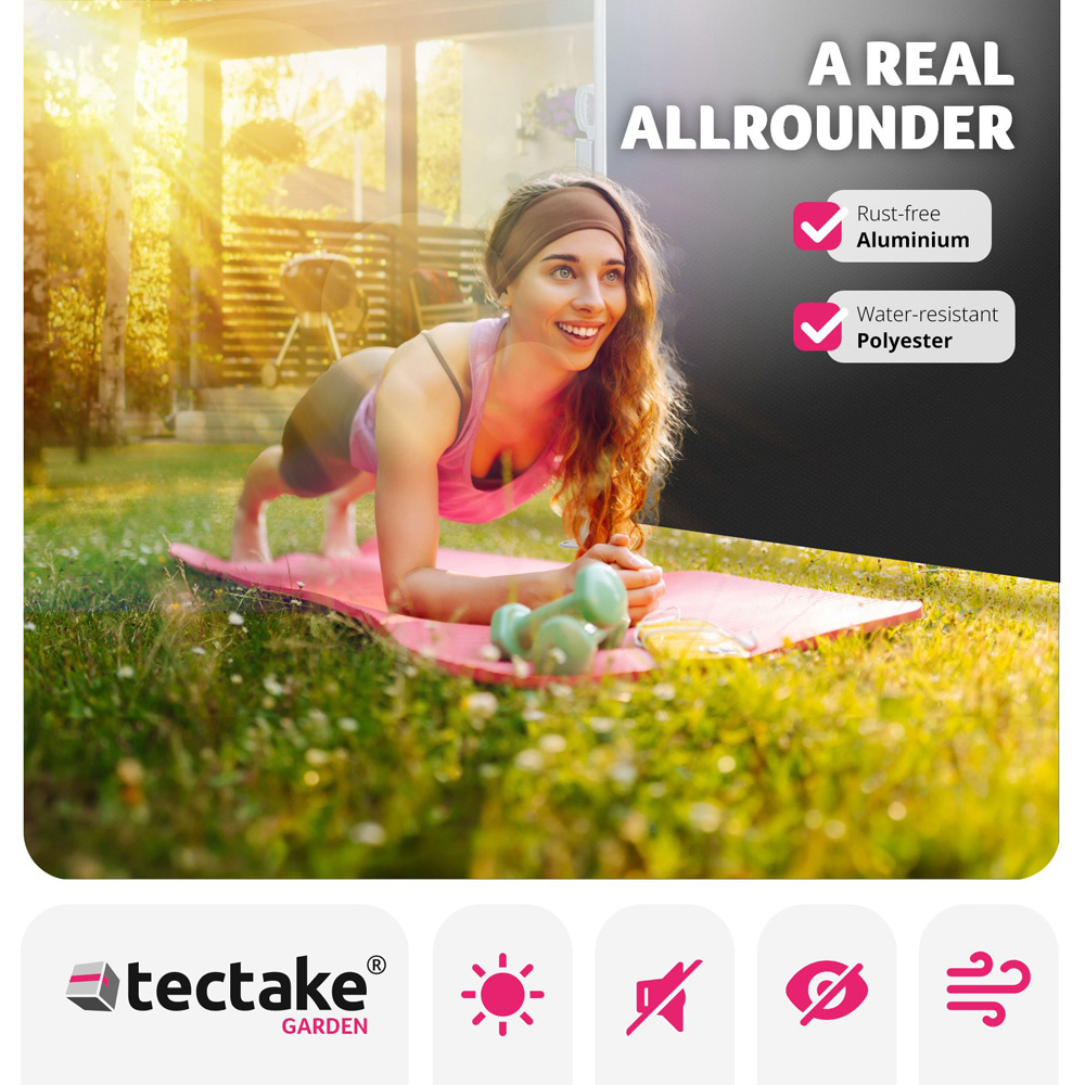 tectake Black Retractable Side Awning 1.8 x 3m Image 8