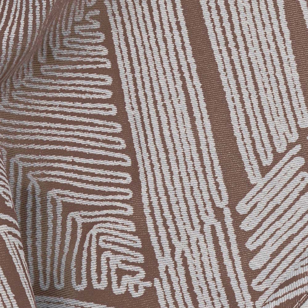 Alan Symonds Rust Geometric Aztec Print Blackout Ring Top Eyelet Curtains 168 x 183cm Image 6