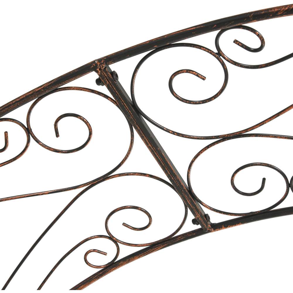 Outsunny 7.4 x 3.9ft Black Garden Arch Arbour with Trellis Sides Image 3
