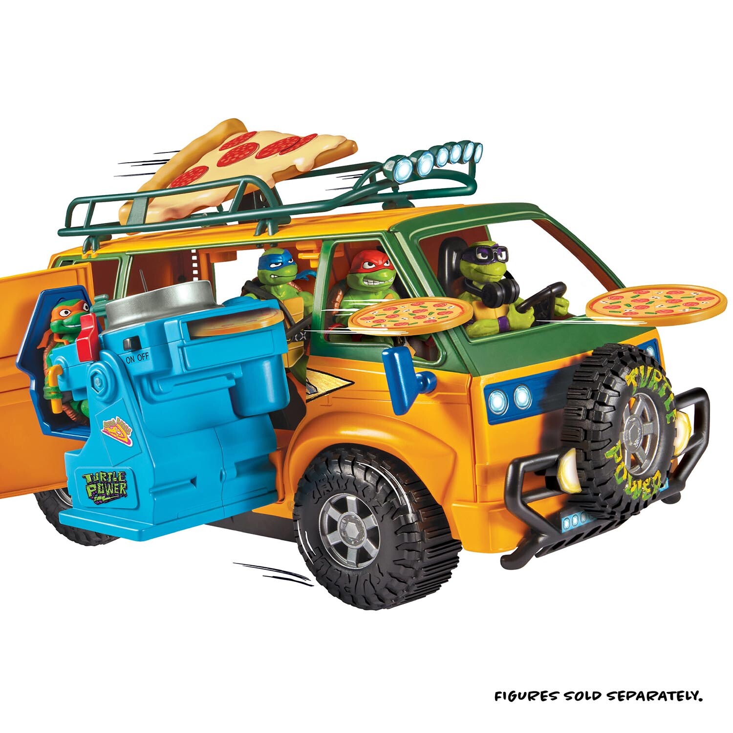 Teenage Mutant Ninja Turtles Pizza Fire Delivery Van - Yellow Image 3