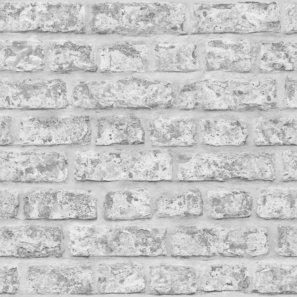 Arthouse Rustic Brick Grey Wallpaper Image 1