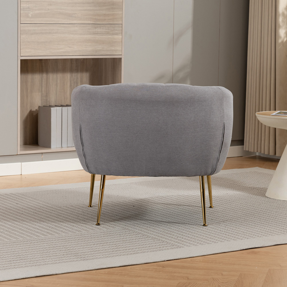 Artemis Home Stanton Grey Fabric Shell Accent Chair Image 6