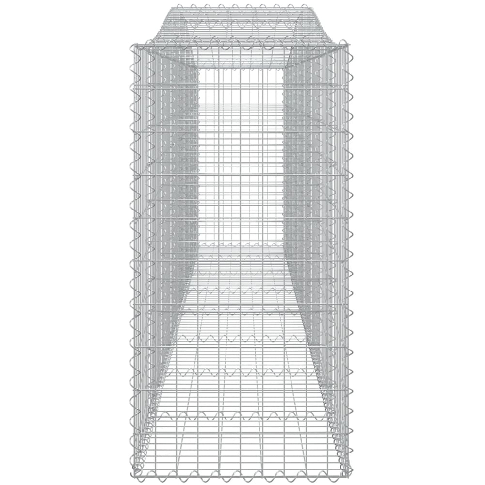 vidaXL Silver Galvanised Iron Arched Gabion Basket 400 x 50 x 100/120cm 6 Pack Image 3