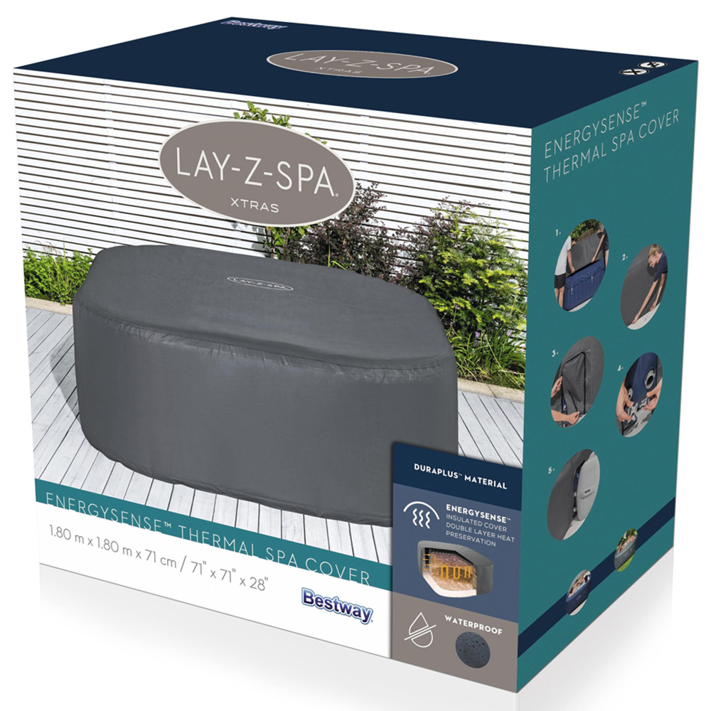 Lay-Z-Spa EnergySense Square Thermal Hot Tub Cover 180 x 180 x 71cm Image 8