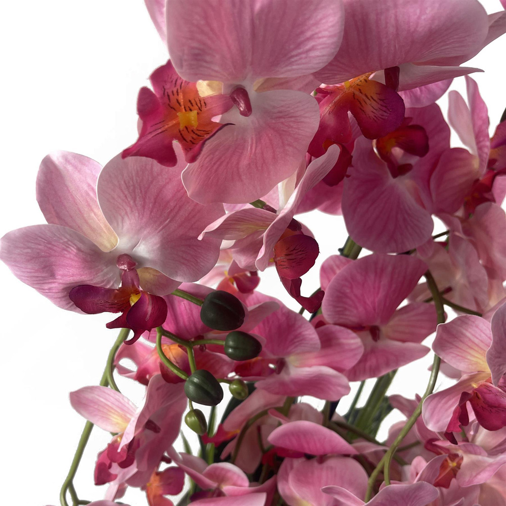 Leaf Pink Orchid Display Artificial Plant in Pot 5ft Image 5