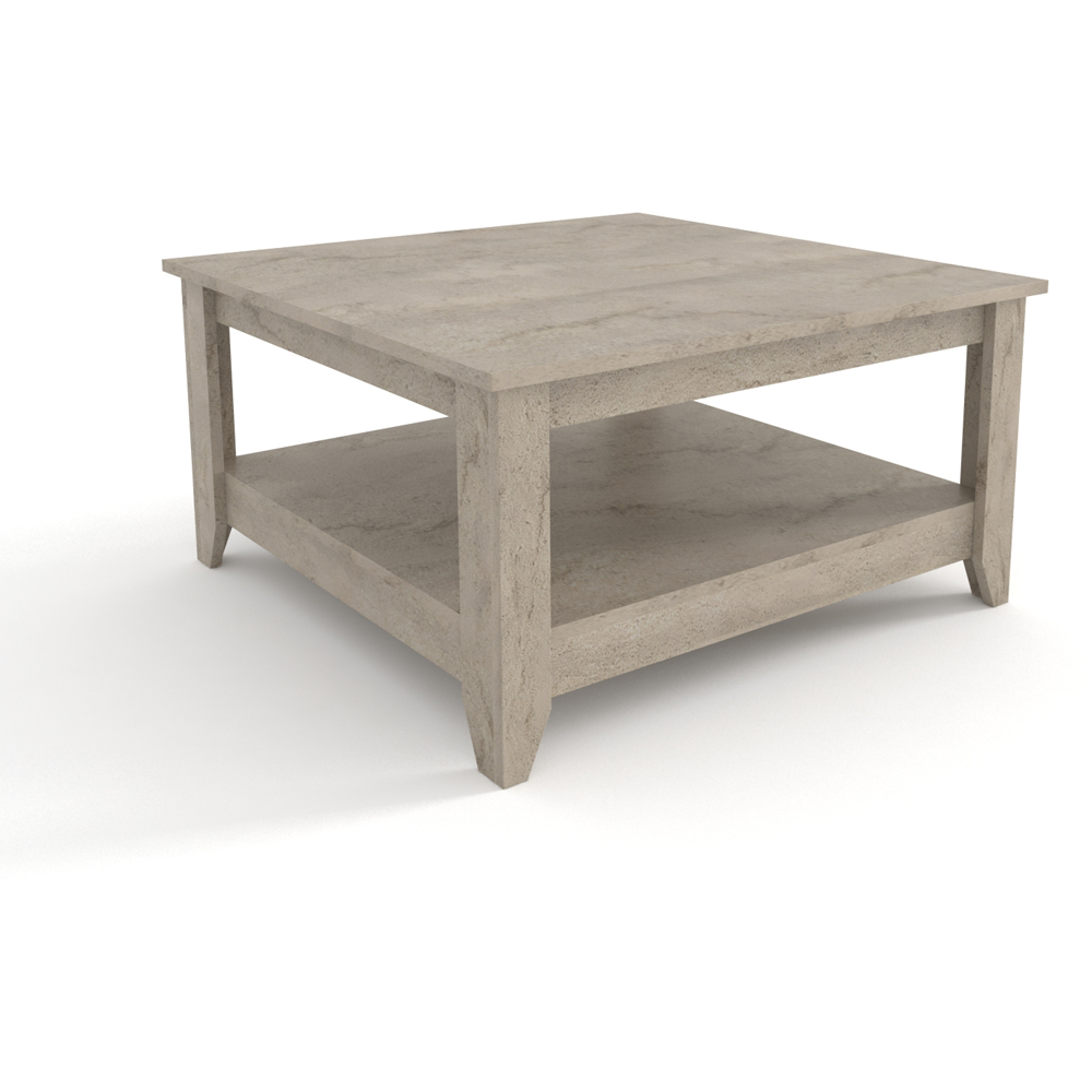 Decorotika Lea Single Shelf Walnut Coffee Table Image 2
