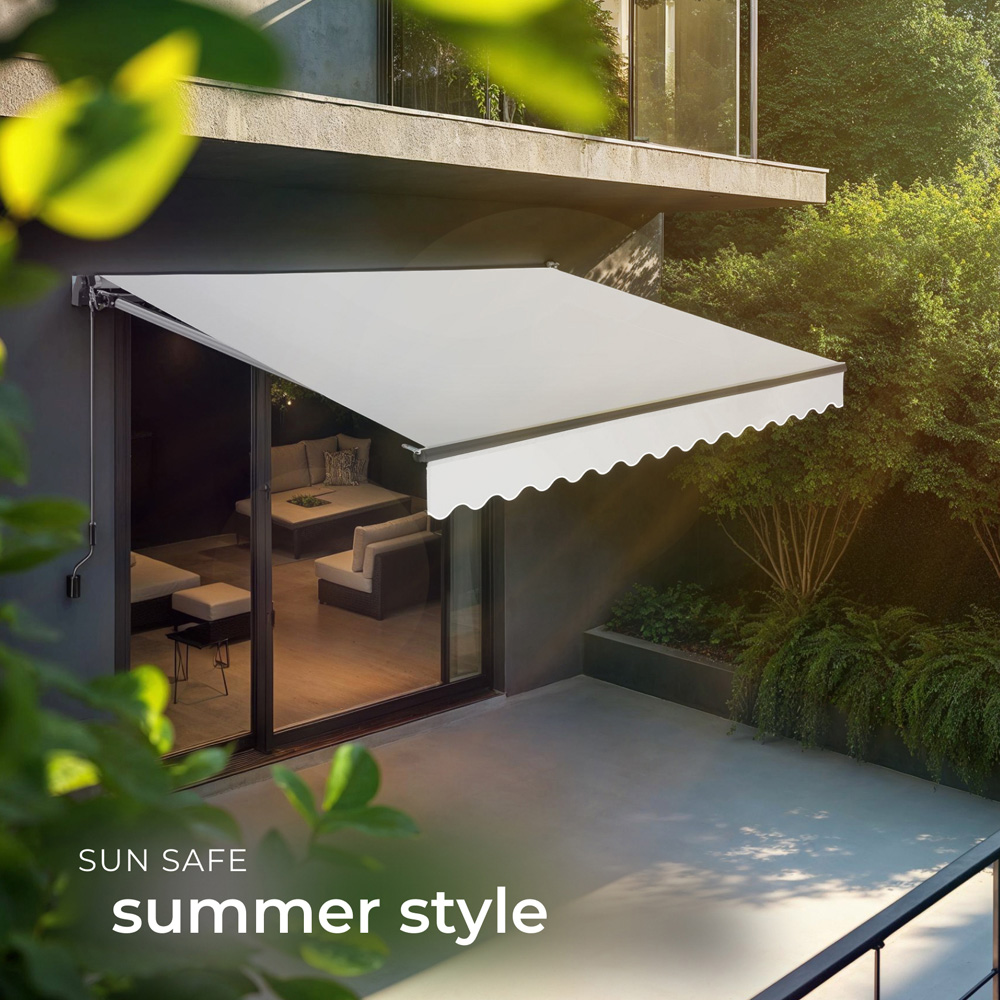 tectake Ornella Light Grey Retractable Awning 3 x 2.5m Image 7