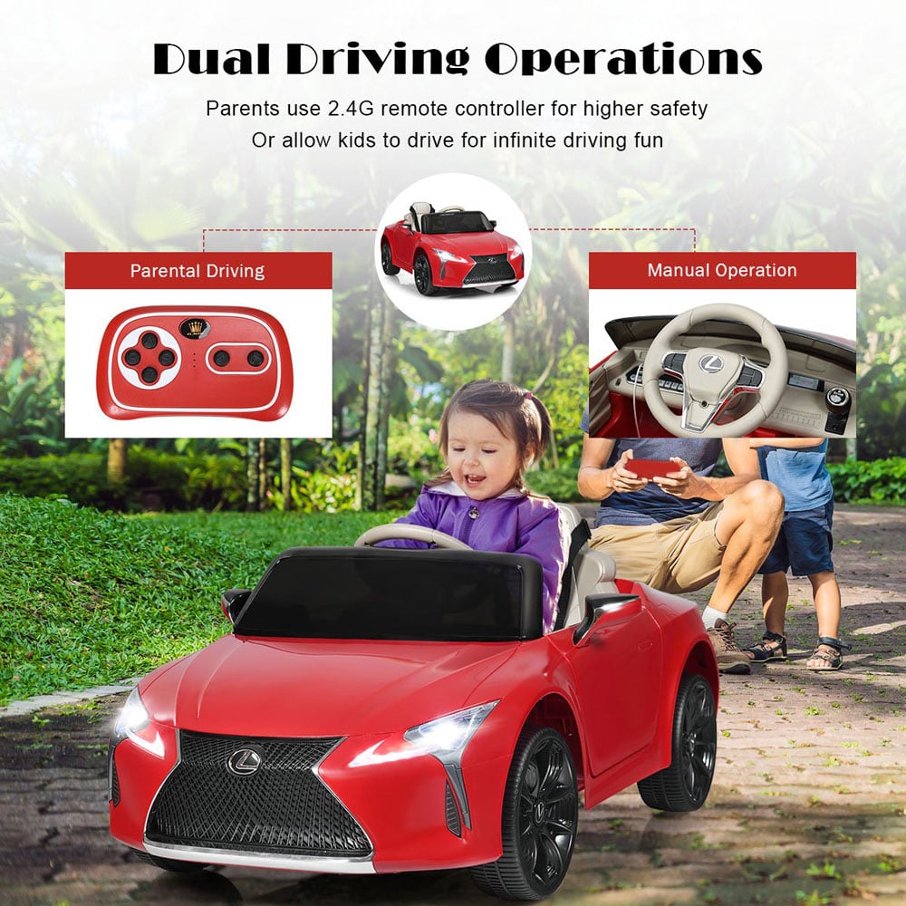Costway Red Lexus Official Licensed Electric Ride on Car with Remote Control Image 4