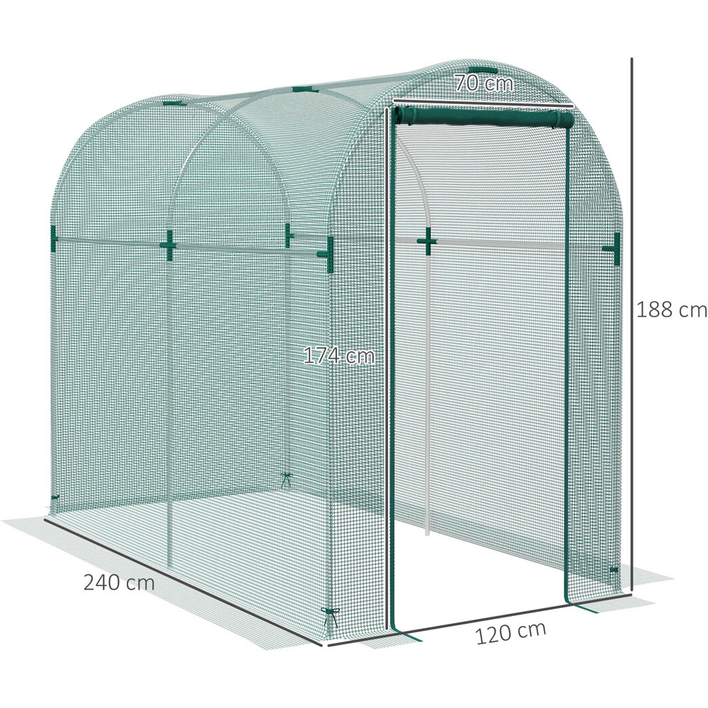 Outsunny Green Plant Protection Tent 6.1 x 3.9 x 7.8ft Image 7