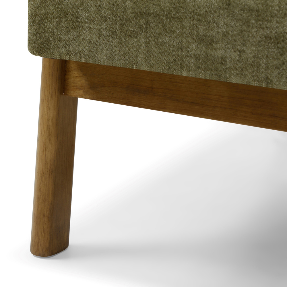 Otis Olive and Brown Chenille Static Ribbed Armchair Image 8
