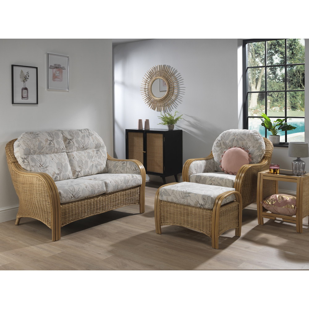Desser Centurion 2 Seater Leafy Natural Rattan Sofa Image 4