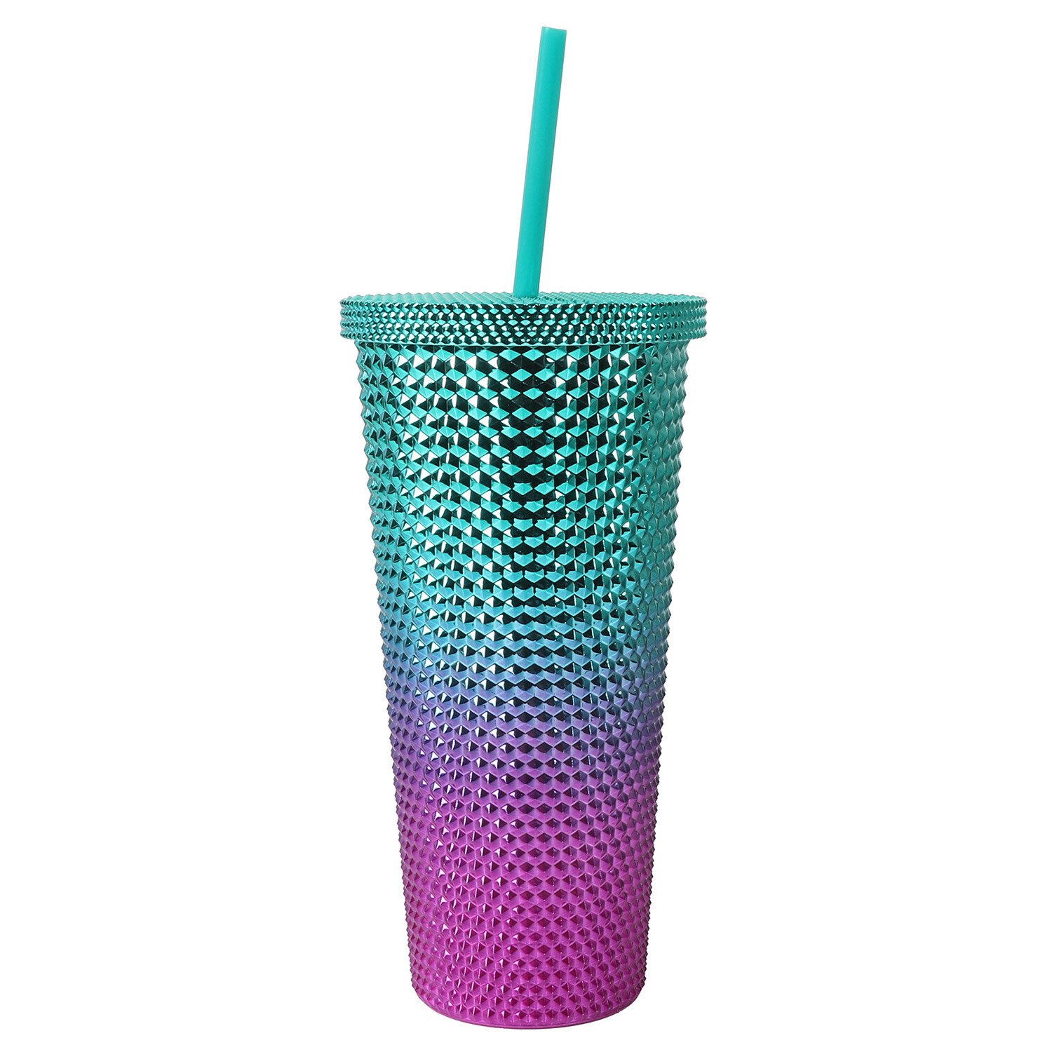 700ml Tumbler - Green/Purple Ombre Image 1
