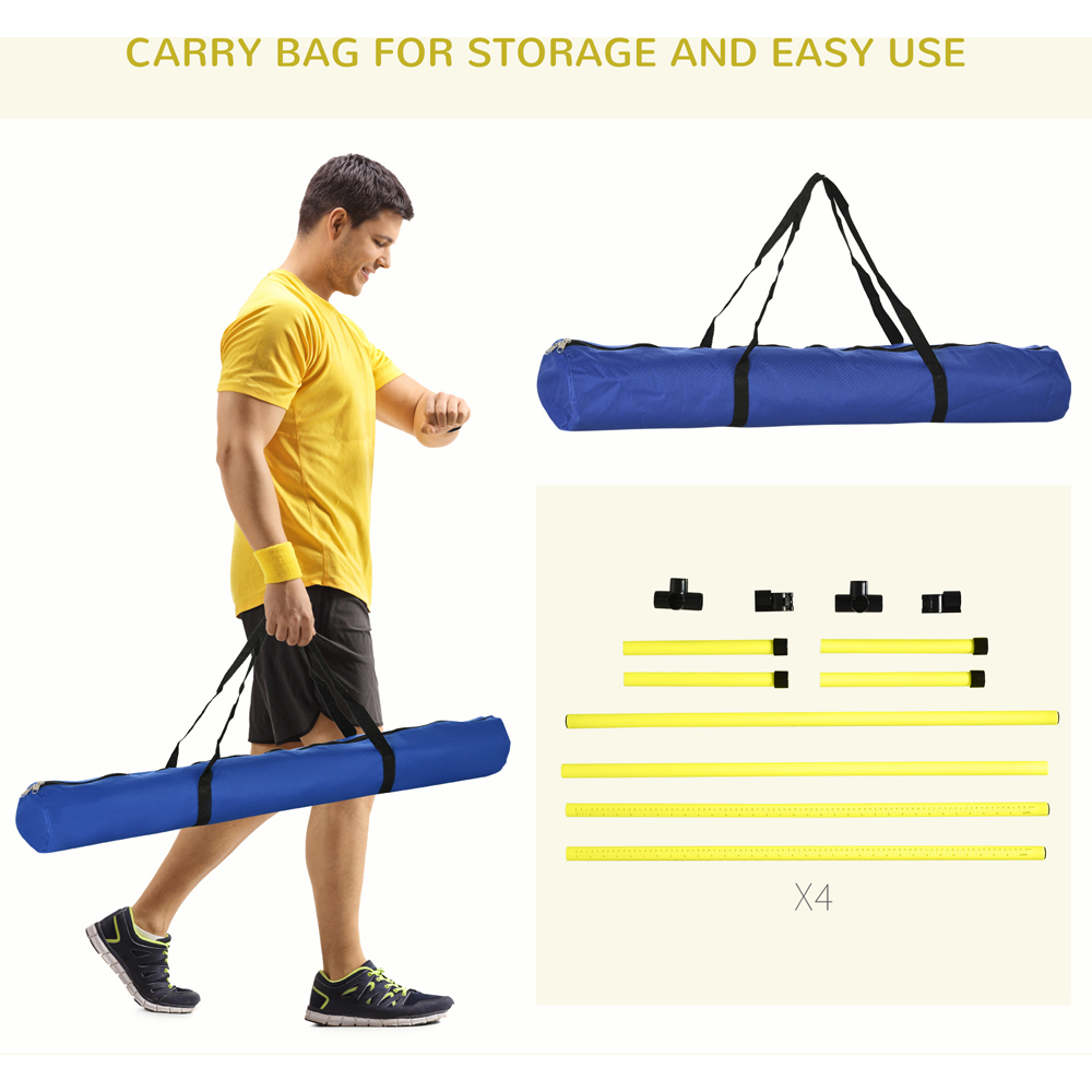 PawHut Yellow 4 Pieces Dog Agility Set with Carry Bag Image 6