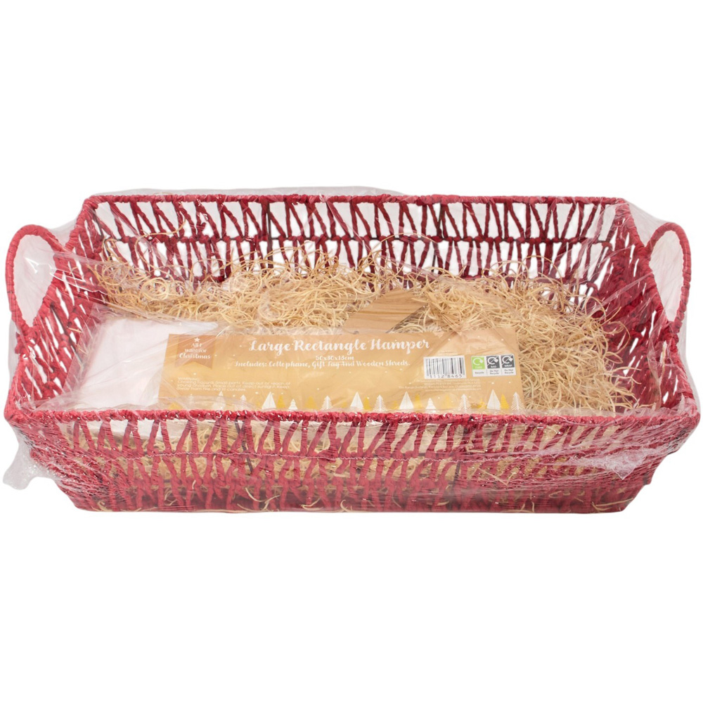 Large Rectangle Hamper Red Image 2