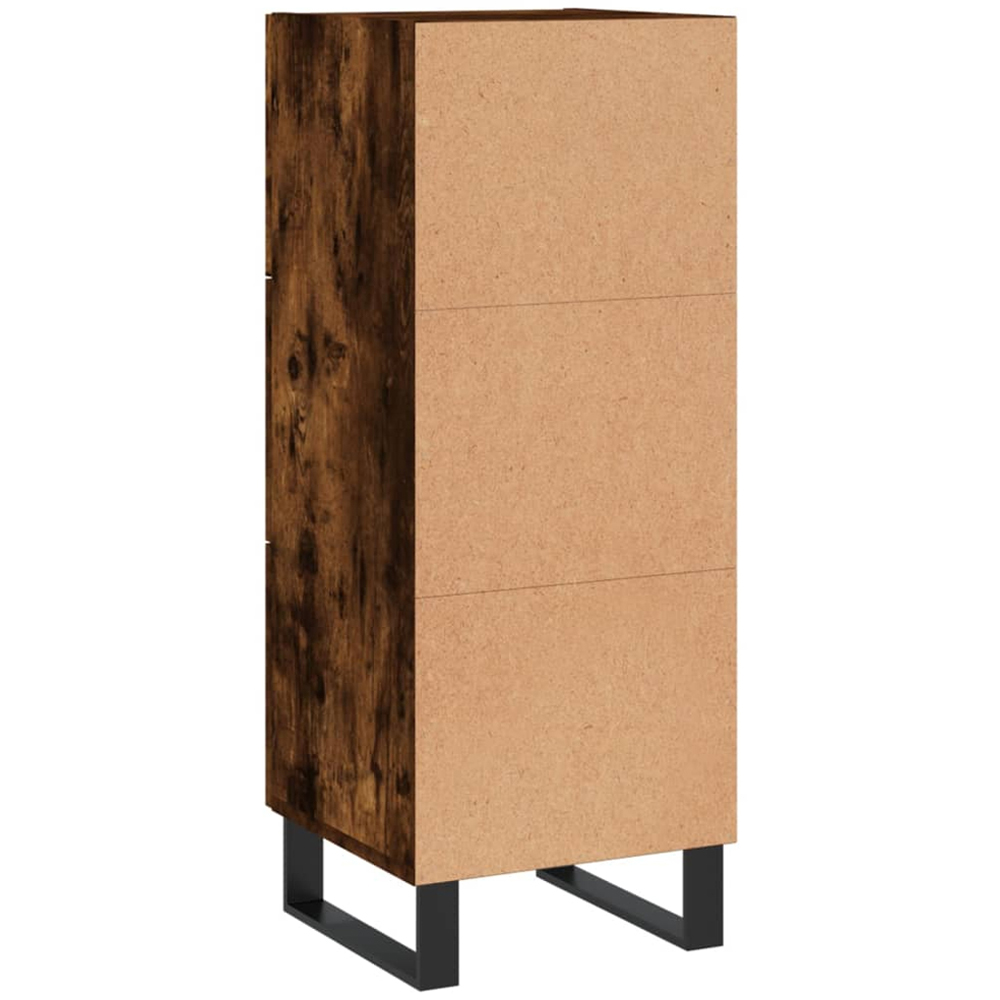 vidaXL 3 Drawer Smoked Oak Sideboard Image 8