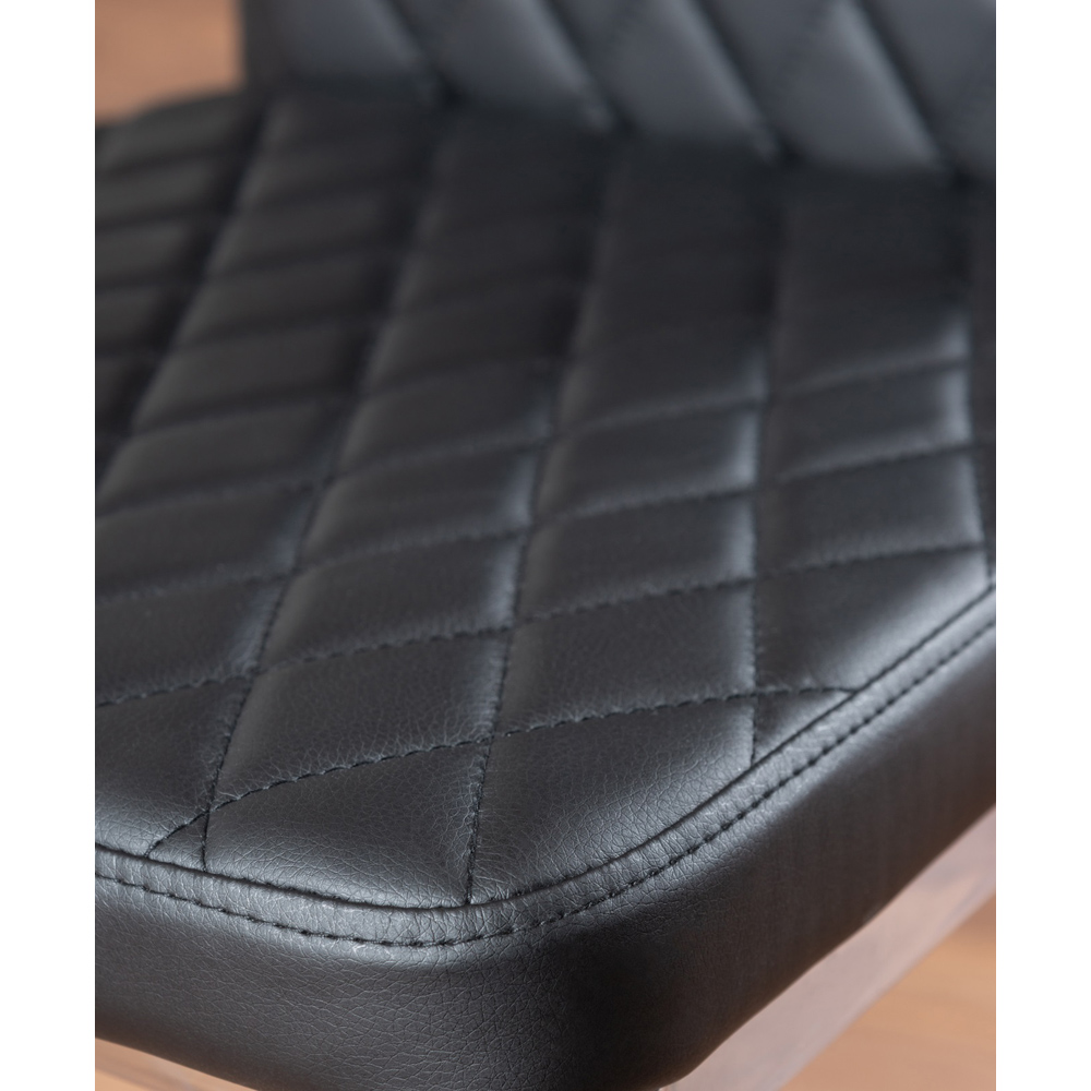 Furniturebox Arona Valera 4 Seater Round Dining Set Black and Chrome Image 6