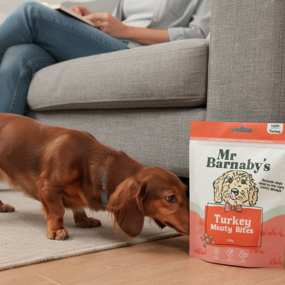 Mr Barnaby's Turkey Meaty Bites Dog Treats 80g 2 Pack Image 3