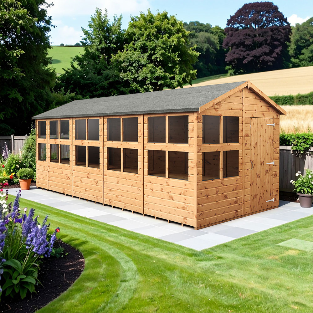 Empire Sheds 8 x 18ft Tongue and Groove Potting Apex Garden Shed Image 2