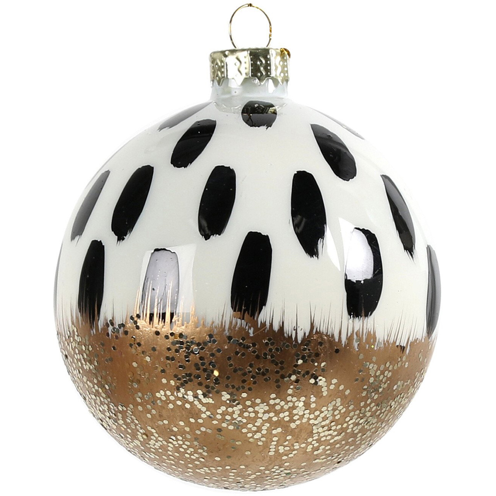 Champagne Gold Spotty Bauble Image 3