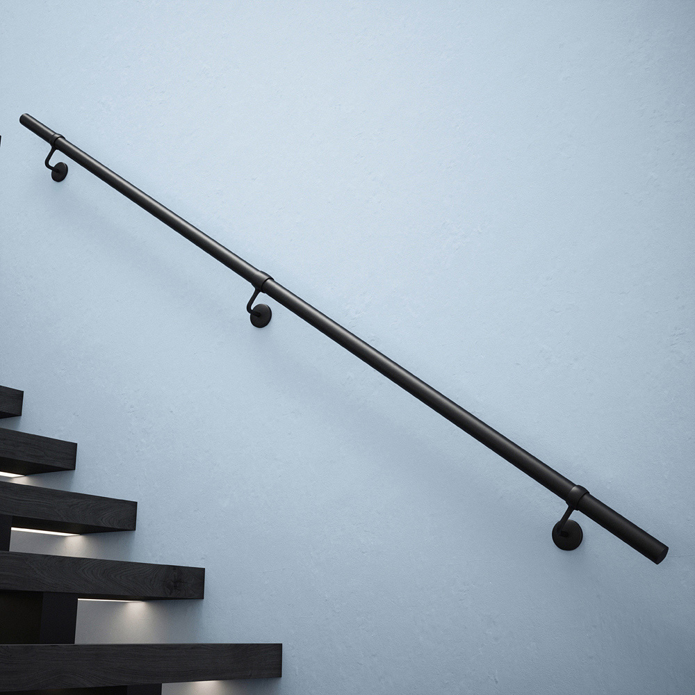 Rothley Matt Black Stair Handrail Kit 2.4m Image 1