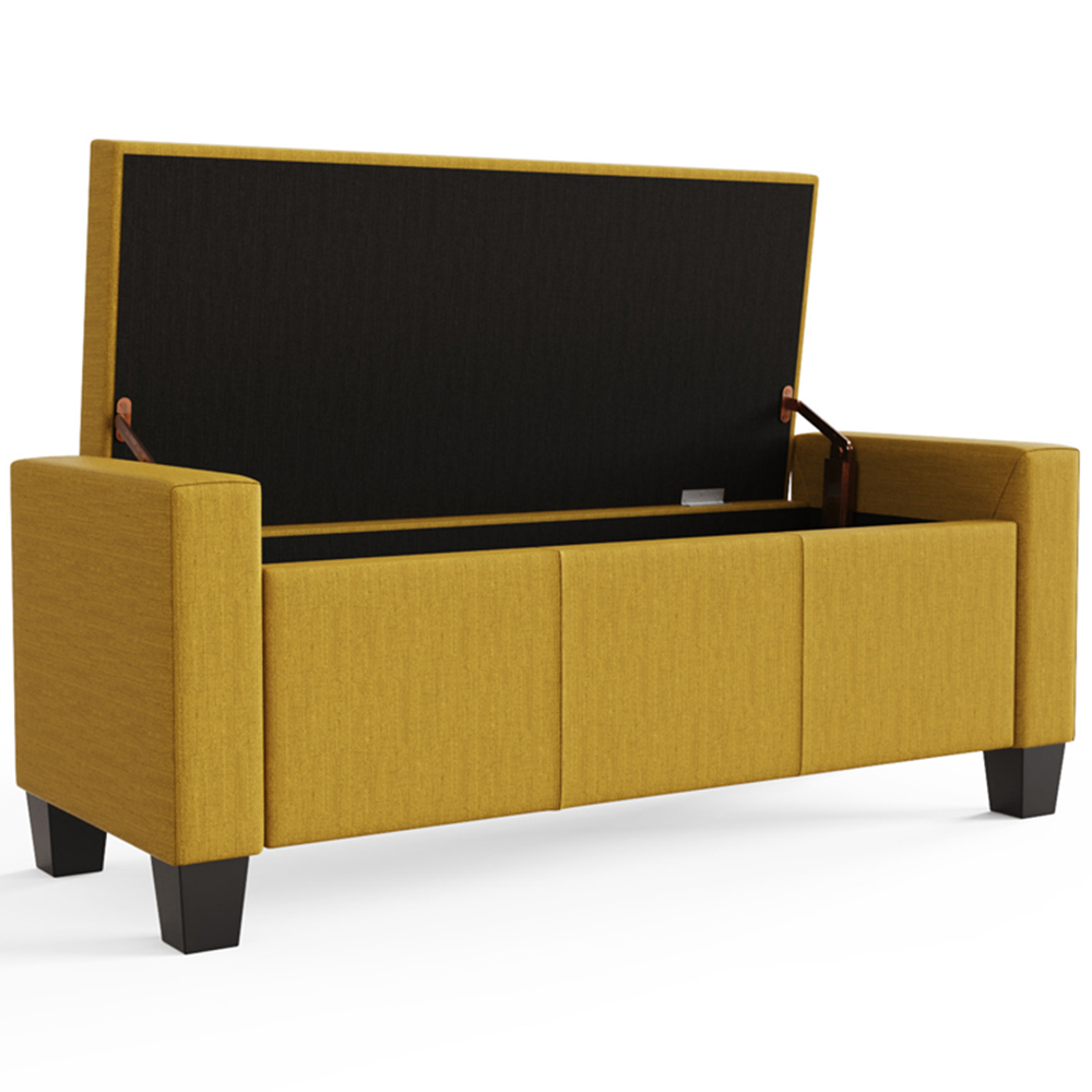 GFW Verona Mustard Ottoman Storage Bench Image 4