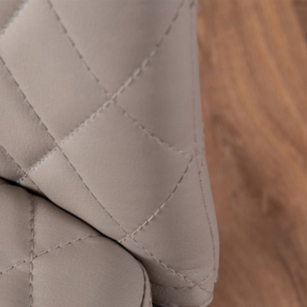 Furniturebox Arona Valera Glass 4 Seater Round Dining Set Chrome and Cappuccino Image 7