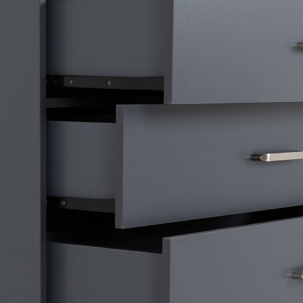 Seconique Dakota 5 Drawer Dark Grey Storage Chest Image 7