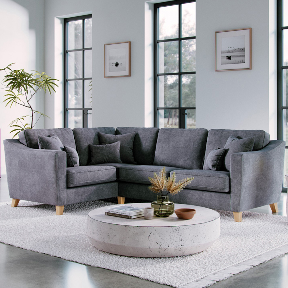 Marlon 3 Seater City Steel Left Hand Corner Sofa Image 1