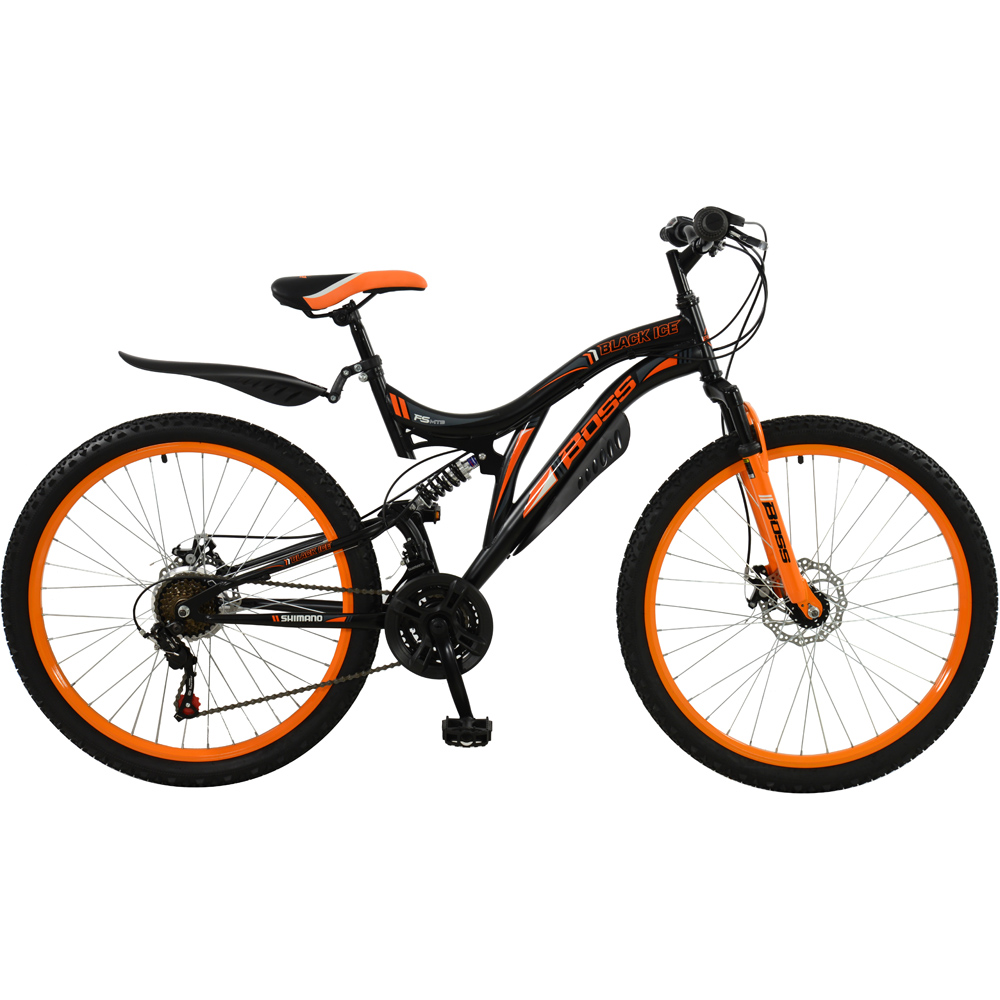 Boss Black Ice 26 inch Black and Orange Mountain Bike Image 1