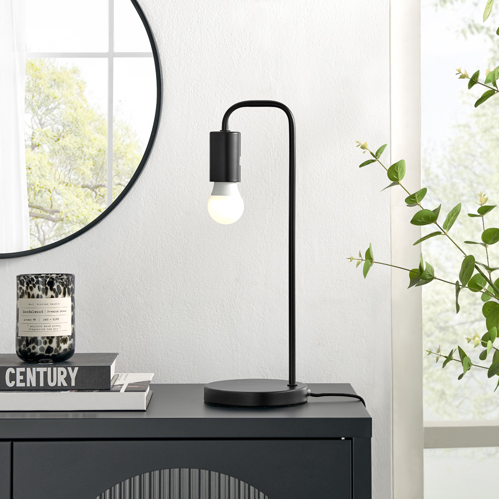 Furniturebox Laela Black Table Lamp Image 2