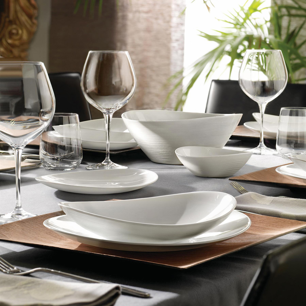 Bormioli Rocco Prometeo White Oval Glass Steak Plate 32cm 6 Pack Image 4