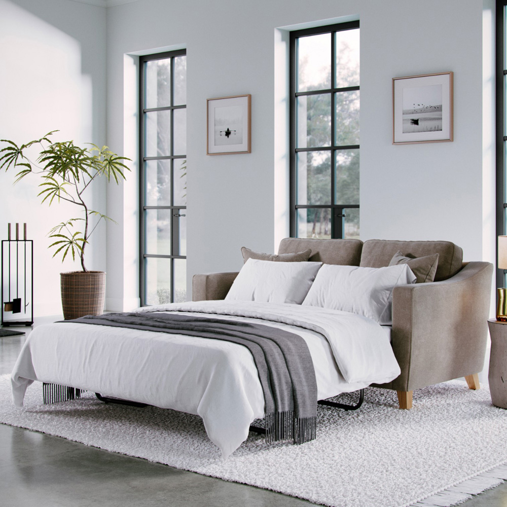 Marlon 2 Seater City Fossil Sofa Bed Image 1