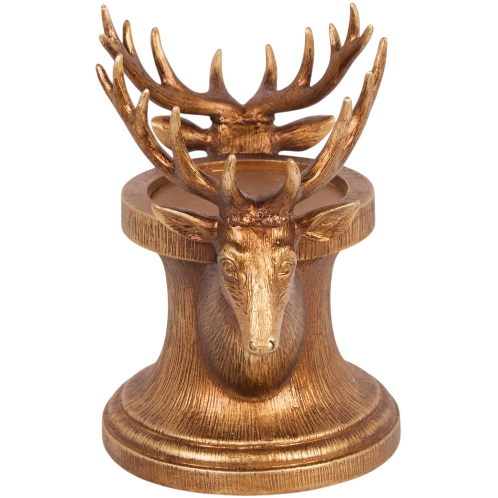 Antique Finish Candle Holder Bronze Image 2