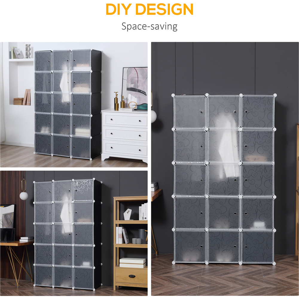 HOMCOM 15 Cube DIY Wardrobe Image 6