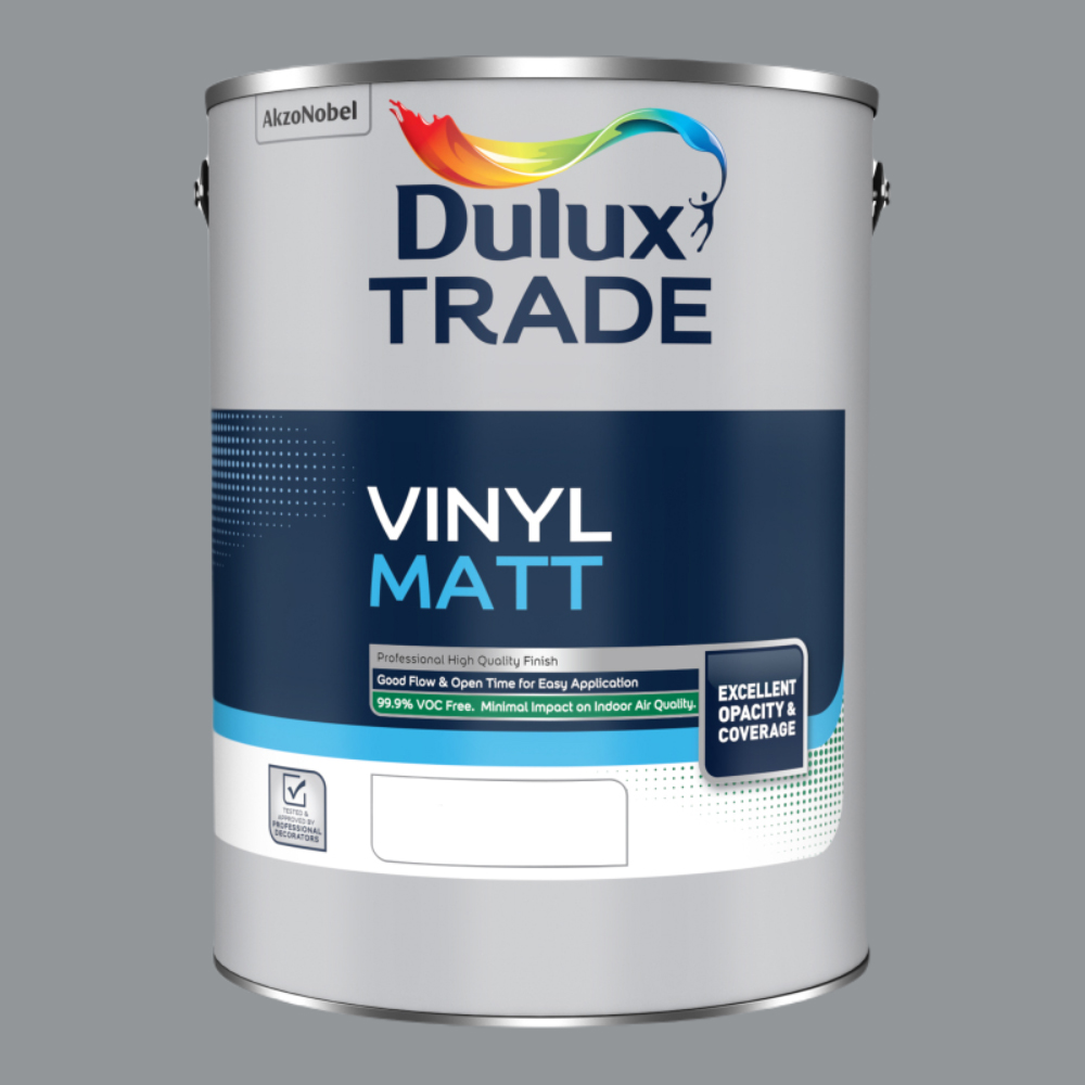 Dulux Trade Natural Slate Walls and Ceilings Vinyl Matt Paint 5L Image 2