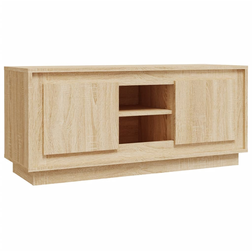 vidaXL 2 Door 2 Shelf Sonoma Oak TV Cabinet Image 2