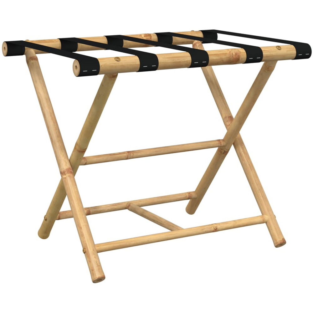 Walplus 2 Shelf Bamboo Folding Luggage Rack Image 4
