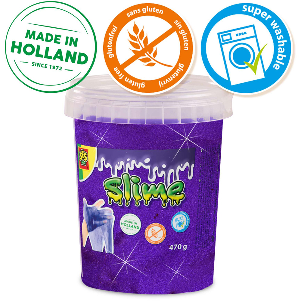 SES Creative Neon Purple Glitter Slime Image 5
