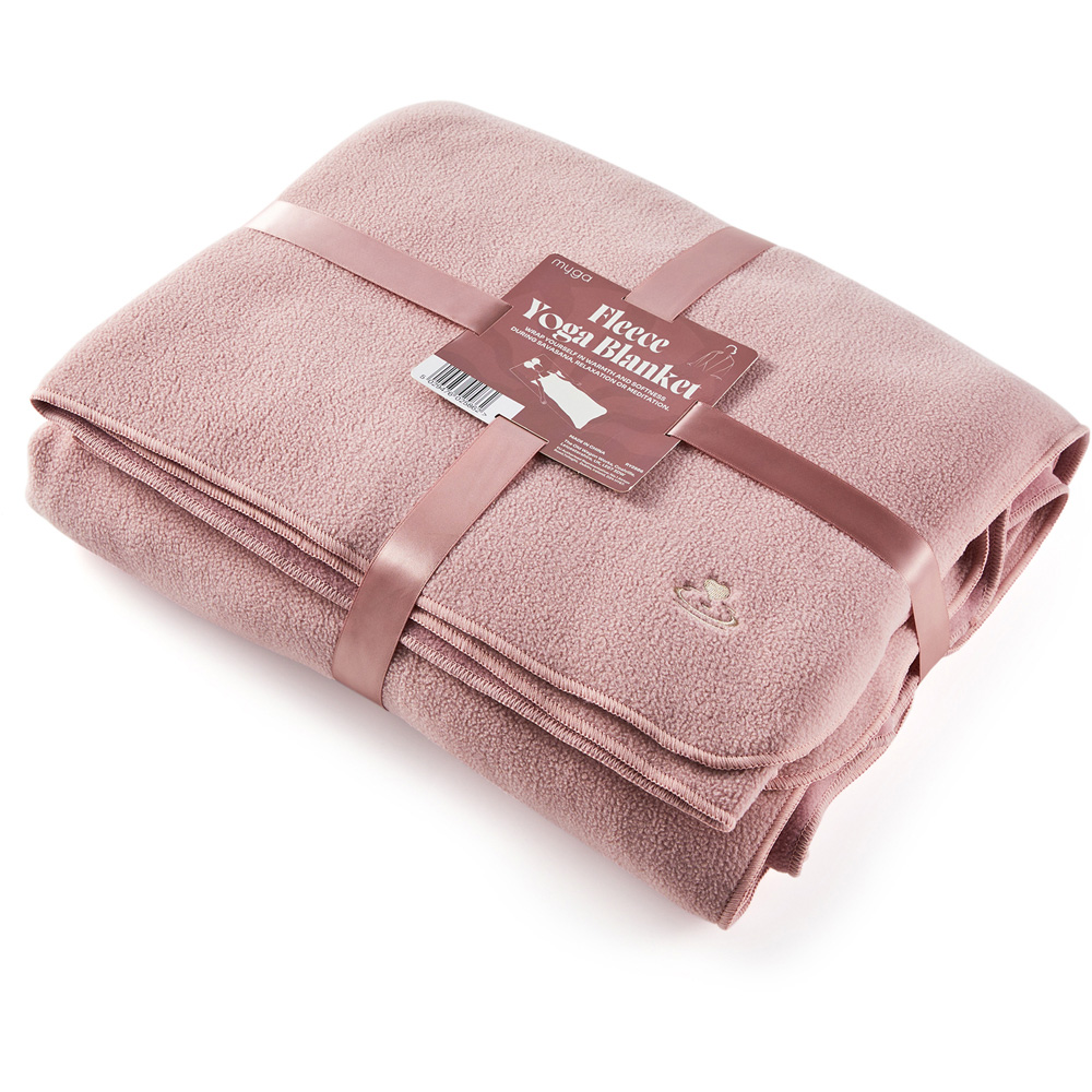 Myga Blush Fleece Reversible Yoga Blanket 200 x 145cm Image 2