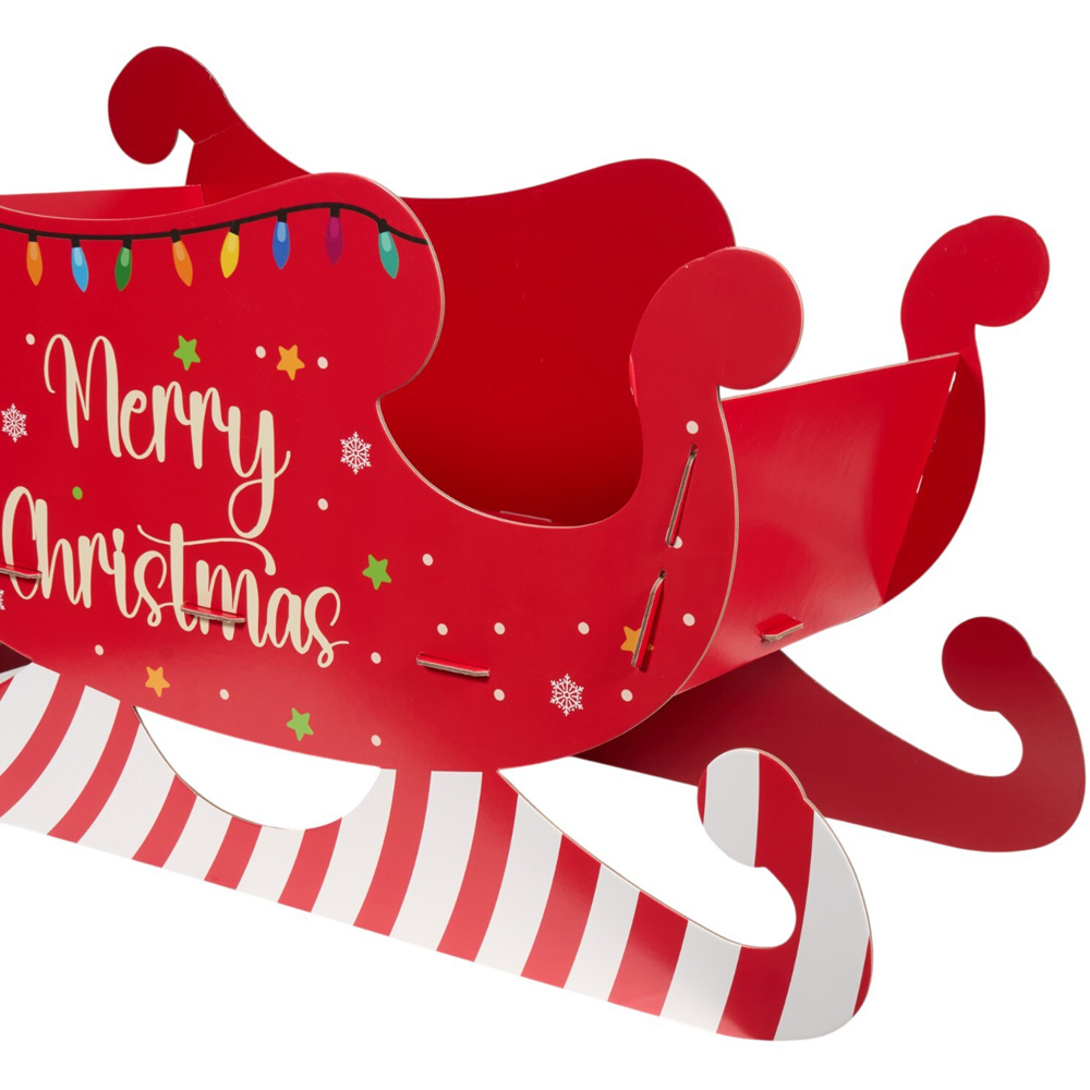 Large Candy Cane Sleigh Hamper Kit Red Image 3