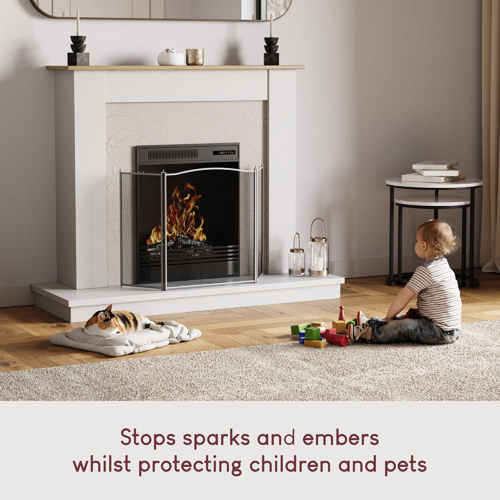 Fire Vida Denton 3 Panel Fire Guard Image 2