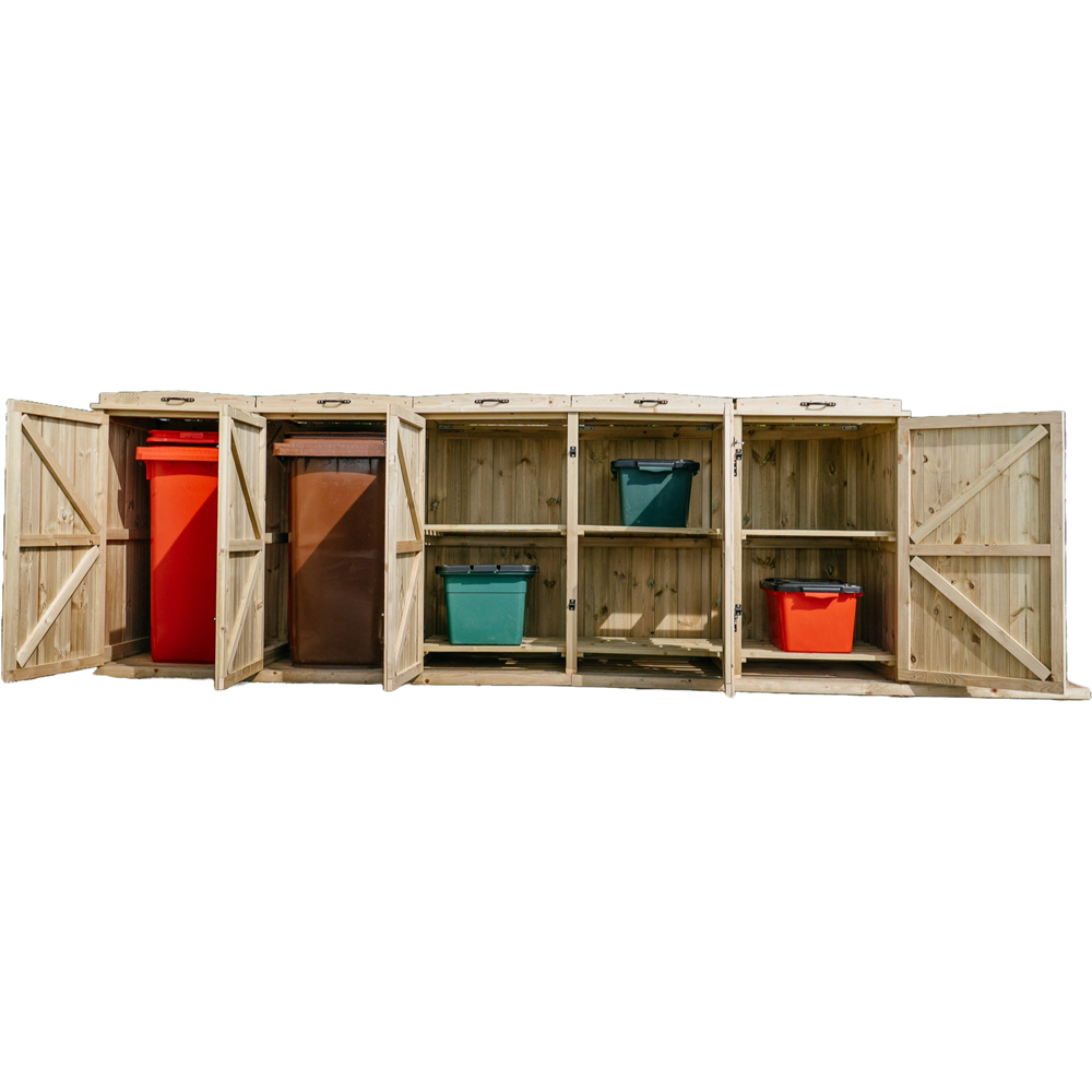The Garden Village Chatburn 6 Recycle Box 2 Wheelie Bin Shed Image 3