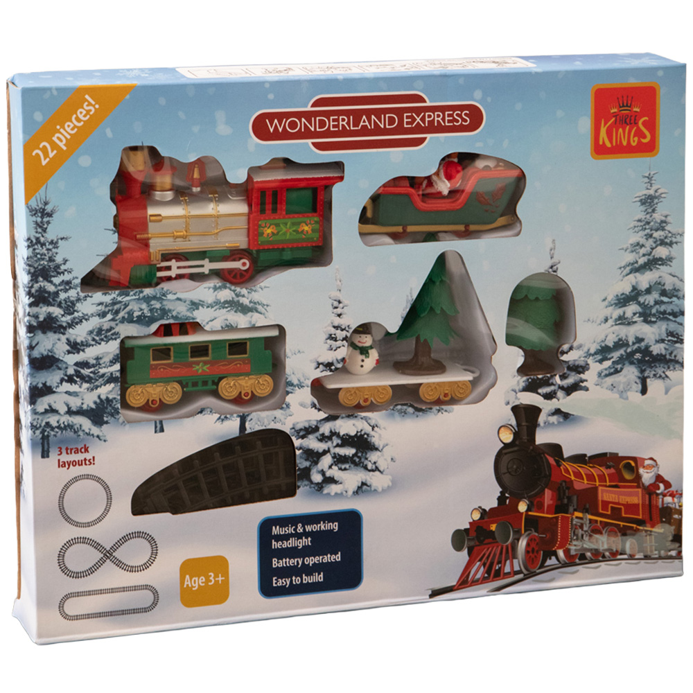 Samuel Alexander Christmas Musical Train Set with Lights and 3 Track Layouts Image 1