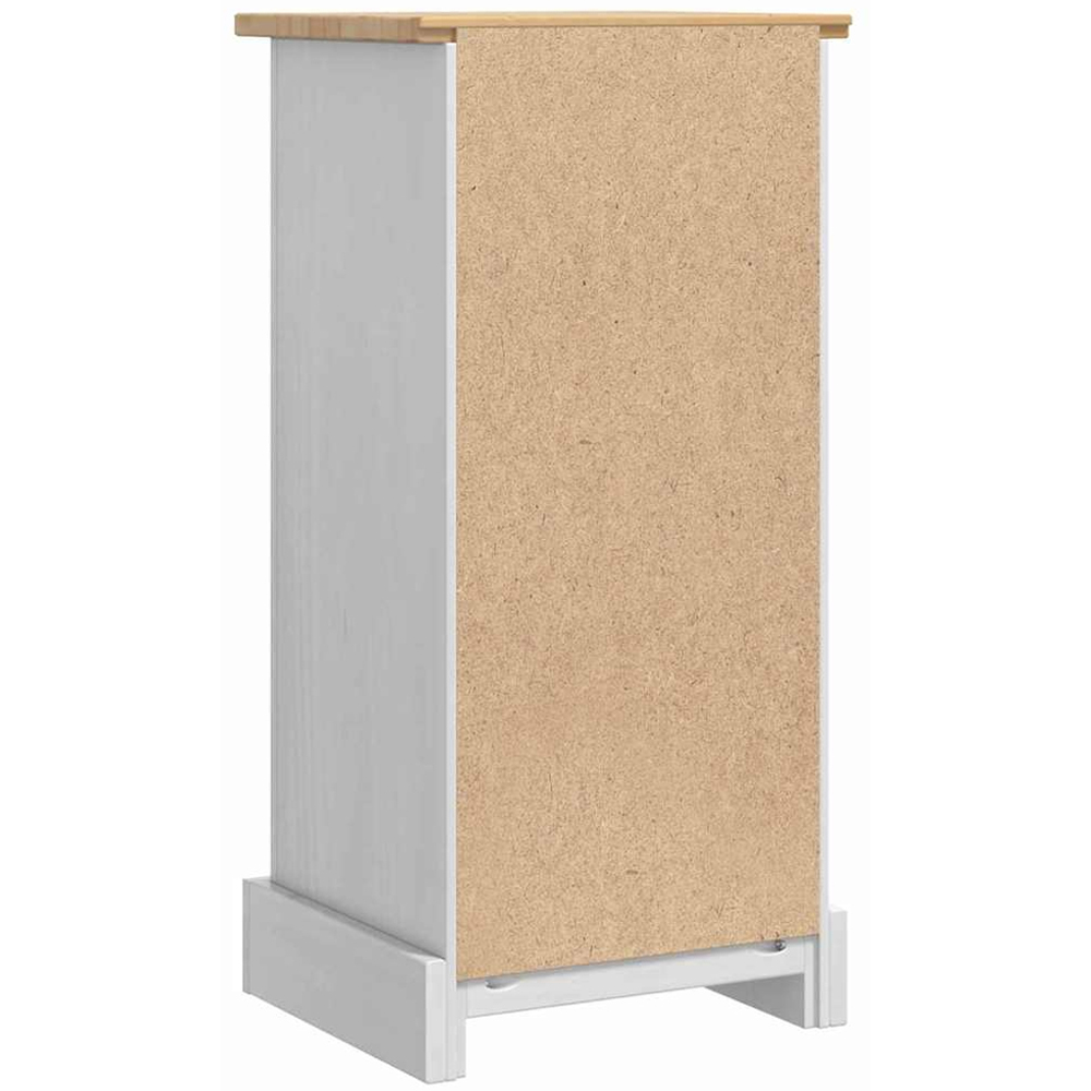 vidaXL Corona 4 Drawer White Solid Pine Wood Bedside Table Image 7