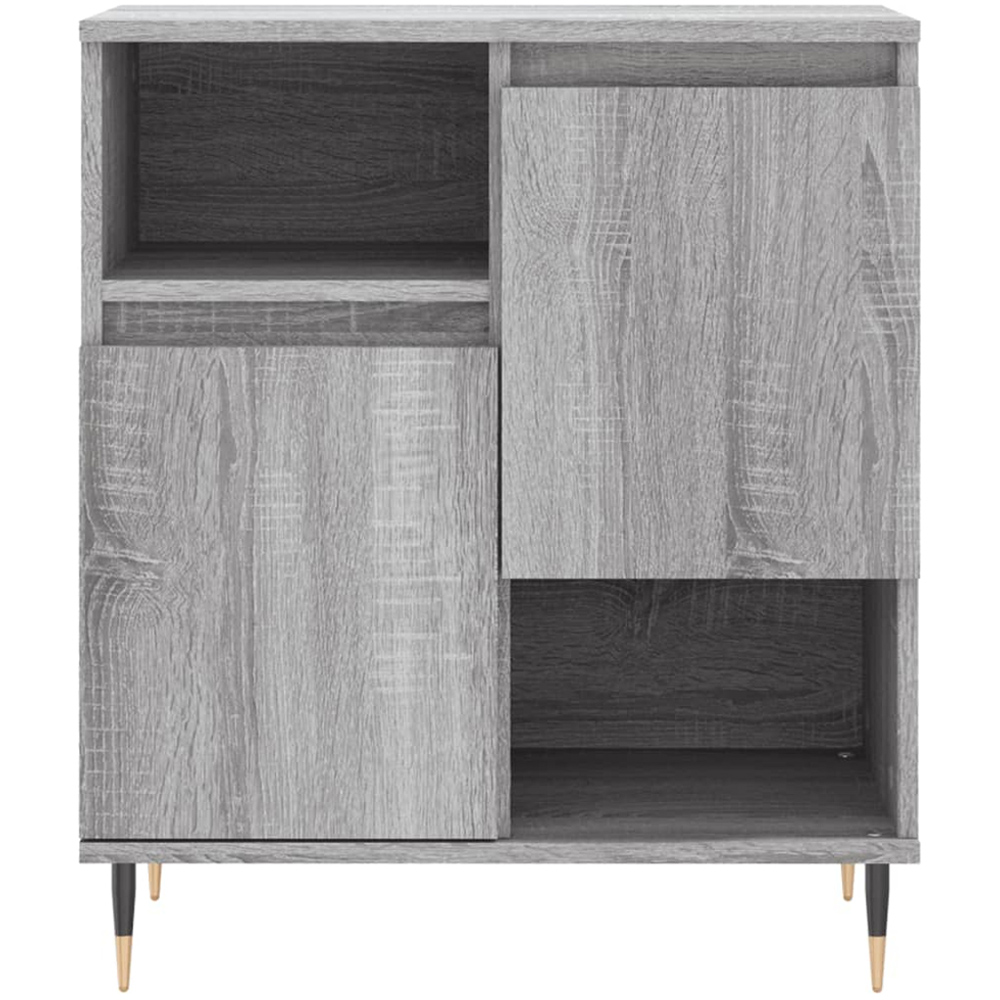 vidaXL 2 Door 2 Shelf Grey Sonoma Sideboard Image 5